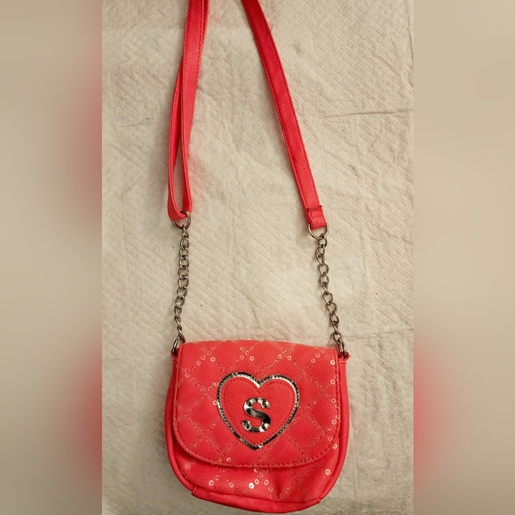 Justice Accessories Justice Girls Hot Pink Sequin Initial S